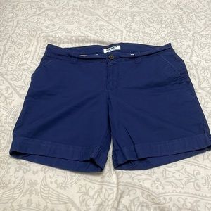 Old Navy Longer Length Navy Blue Chino Shorts